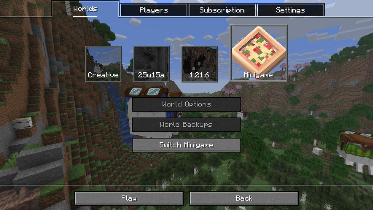 A new user interface for configuring your Realm. (Image via Mojang)